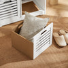 SoBuy FSR23-K-W Banc de Rangement avec coussin rembourré et 2 cubes