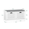 SoBuy FSR62-WBanc de Rangement à Chaussures Armoire Meuble d'entrée