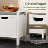 SoBuy FSR63-II-W Meuble Chaussure Banc Chaussures Entrée - Banc à Chaussures avec Rangement Fermé, Coussin Rembourré, Haute Capacité 150kg -Blanc, 91x30x50cm