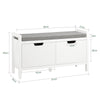 SoBuy FSR63-W Banc de Rangement Commode à Chaussure