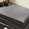 SoBuy FSR64-SCH Meuble à Chaussures avec Banc et Coussin, 2 Abattants, Rangement Étroit pour Entrée, Noir 104x24x51cm
