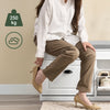 SoBuy FSR64-WG Meuble Chaussure Rangement Chaussure Banc Chaussures Entrée - 2 Abattants avec Coussin Amovible, Coffre de Rangement Étagère pour Entrée Étroit L104xP24xH51cm Effet Bois Vieilli Blanc