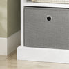 SoBuy FSR67-HG Banc de Rangement avec Coussin Rembourré, 2 Compartiments et 3 Paniers