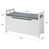 SoBuy FSR76-W Meuble Chaussure Banc à Chaussures Rangement Fermé avec Coussin - Banc d'Entrée Stable avec Coffre 120kg, Blanc 86x38x54cm