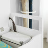 SoBuy FSR76-W Meuble Chaussure Banc à Chaussures Rangement Fermé avec Coussin - Banc d'Entrée Stable avec Coffre 120kg, Blanc 86x38x54cm