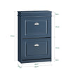 SoBuy FSR78-B Meuble Chaussure Rangement Chaussure avec 2 Abattants, Armoire à Chaussures Entrée, Meuble à Chaussures, Range Chaussures 8 Paires, pour Couloir, Entrée, 54x24x83 cm, Bleu