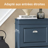 SoBuy FSR78-B Meuble Chaussure Rangement Chaussure avec 2 Abattants, Armoire à Chaussures Entrée, Meuble à Chaussures, Range Chaussures 8 Paires, pour Couloir, Entrée, 54x24x83 cm, Bleu