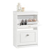 SoBuy FSR78-W Meuble Chaussure Rangement Chaussure avec 2 Abattants, Armoire à Chaussures Entrée, Meuble à Chaussures, Range Chaussures 8 Paires, pour Couloir, Entrée, 54x24x83 cm, Blanc