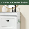 SoBuy FSR78-WG Meuble Chaussure Rangement Chaussure avec 2 Abattants, Armoire à Chaussures Entrée Meuble à Chaussures Range Chaussures 8 Paires pour Couloir Entrée 54x24x82 cm Effet bois vieilli Blanc