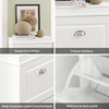 SoBuy FSR78-W Meuble Chaussure Rangement Chaussure avec 2 Abattants, Armoire à Chaussures Entrée, Meuble à Chaussures, Range Chaussures 8 Paires, pour Couloir, Entrée, 54x24x83 cm, Blanc