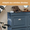 SoBuy FSR79-B Meuble Chaussure Rangement Chaussure avec 4 Abattants, Armoire à Chaussures Entrée, Meuble à Chaussures, Range Chaussures 16 Paires, pour Couloir, Entrée, 105x24x83 cm, Bleu