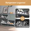 SoBuy FSR79-HG Meuble Chaussure Rangement Chaussure avec 4 Abattants, Armoire à Chaussures Entrée, Meuble à Chaussures, Range Chaussures 16 Paires, pour Couloir, Entrée, 105x24x83 cm, Gris