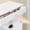 SoBuy FSR79-WG Meuble Chaussure Rangement Chaussure 4 Abattants Armoire à Chaussures Entrée, Meuble à Chaussures Range Chaussures 16 Paires pour Couloir Entrée 103x23x82cm Effet Bois Vieilli Blanc