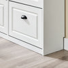 SoBuy FSR79-WG Meuble Chaussure Rangement Chaussure 4 Abattants Armoire à Chaussures Entrée, Meuble à Chaussures Range Chaussures 16 Paires pour Couloir Entrée 103x23x82cm Effet Bois Vieilli Blanc