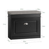 SoBuy FSR82-K-SCH Meuble Chaussure Banc d’Entrée - Banc à Chaussures avec Rangement à Abattant et Coussin - Rangement Chaussures pour Couloir ou Salon - Capacité 150kg, Noir, 61x24x51cm
