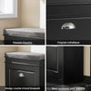 SoBuy FSR82-K-SCH Meuble Chaussure Banc d’Entrée - Banc à Chaussures avec Rangement à Abattant et Coussin - Rangement Chaussures pour Couloir ou Salon - Capacité 150kg, Noir, 61x24x51cm