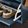 SoBuy FSR82-L-B Meuble Chaussure d’Entrée - Banc à Chaussures avec Rangement à Abattant et Coussin - Banc de Rangement Chaussures pour Couloir ou Salon - 75x24x51 cm, Capacité 150kg, Bleu