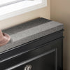 SoBuy FSR82-L-SCH Banc à Chaussures, Meuble à Chaussures avec Assise Coussin Rembourré et 1 Abattant, Rangement à Chaussure, Banc de Rangement pour Salon, Entrée, Chambre, L75xP24xH51 cm, Noir