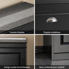 SoBuy FSR82-L-SCH Banc à Chaussures, Meuble à Chaussures avec Assise Coussin Rembourré et 1 Abattant, Rangement à Chaussure, Banc de Rangement pour Salon, Entrée, Chambre, L75xP24xH51 cm, Noir