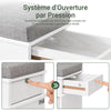 SoBuy FSR82-L-WG Meuble Chaussure Banc d'Entrée - Banc à Chaussures avec Rangement à Abattant et Coussin Rangement Chaussures pour Couloir, Salon 75x24x51cm, Capacité 180kg, Effet Bois Vieilli Blanc
