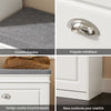 SoBuy FSR82-L-W Meuble Chaussure Banc d’Entrée - Banc à Chaussures avec Rangement à Abattant et Coussin - Rangement Chaussures pour Couloir ou Salon - 75x24x51 cm, Capacité 150kg, Blanc