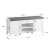 SoBuy FSR83-W Banc de Rangement avec Coussin Rembourré Meuble Bas Entrée Commode à Chaussure Banquette Confortable