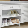 SoBuy FSR83-W Banc de Rangement avec Coussin Rembourré Meuble Bas Entrée Commode à Chaussure Banquette Confortable