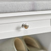 SoBuy FSR83-W Banc de Rangement avec Coussin Rembourré Meuble Bas Entrée Commode à Chaussure Banquette Confortable
