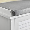 SoBuy FSR83-W Banc de Rangement avec Coussin Rembourré Meuble Bas Entrée Commode à Chaussure Banquette Confortable