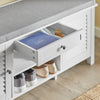 SoBuy FSR83-W Banc de Rangement avec Coussin Rembourré Meuble Bas Entrée Commode à Chaussure Banquette Confortable