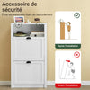 SoBuy FSR87-K-W Meuble à chaussures Armoire à Chaussures Commode à Chaussures 2 abattants