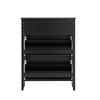 SoBuy FSR89-SCH Armoire à Chaussures Commode à Chaussures Meuble de Rangement à Chaussures 2 abattants Meuble d'entrée Coffre Rangement pour Chaussures avec Un Grand Tiroir Noir – 80x25x108 cm