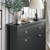 SoBuy FSR89-SCH Armoire à Chaussures Commode à Chaussures Meuble de Rangement à Chaussures 2 abattants Meuble d'entrée Coffre Rangement pour Chaussures avec Un Grand Tiroir Noir – 80x25x108 cm