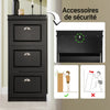 SoBuy FSR94-SCH Meuble Chaussure Rangement Chaussure avec 3 Abattants, Armoire à Chaussures Entrée, Meuble à Chaussures, Range Chaussures 12 Paires, pour Couloir, Entrée, 53x24x117 cm, Noir