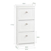 SoBuy FSR94-W Meuble Chaussure Rangement Chaussure avec 3 Abattants, Armoire à Chaussures Entrée, Meuble à Chaussures, Range Chaussures 12 Paires, pour Couloir, Entrée, 53x24x117 cm, Blanc