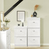 SoBuy FSR94-W Meuble Chaussure Rangement Chaussure avec 3 Abattants, Armoire à Chaussures Entrée, Meuble à Chaussures, Range Chaussures 12 Paires, pour Couloir, Entrée, 53x24x117 cm, Blanc