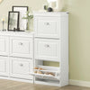 SoBuy FSR94-W Meuble Chaussure Rangement Chaussure avec 3 Abattants, Armoire à Chaussures Entrée, Meuble à Chaussures, Range Chaussures 12 Paires, pour Couloir, Entrée, 53x24x117 cm, Blanc