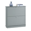 SoBuy FSR99-HG Meuble de Rangement à Chaussures, Armoire à Chaussures, Commode à Chaussures avec 2 abattants, Meuble d'entrée