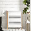 SoBuy FSS66-WN Corbeille à Linge, Coffre à Linge, Panier de Rangement, Corbeille Linge Sale avec Couvercle, Porte Vêtement Pour Laverie Salle de Bain