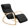 SoBuy FST16-SCH Rocking Chair, Fauteuil à bascule avec repose-pieds réglable design
