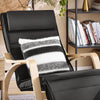 SoBuy FST16-SCH Rocking Chair, Fauteuil à bascule avec repose-pieds réglable design