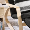 SoBuy FST16-SCH Rocking Chair, Fauteuil à bascule avec repose-pieds réglable design