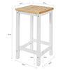 SoBuy FST29-WNx2 Lot de 2 Chaises Tabourets de Cuisine en Bois avec Repose-Pieds