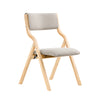 SoBuy FST40-HG Chaises Pliantes Tapissées Confortables, Chaise de Réunion en Bois avec Assise Rembourrée, Chaise Pliable Portable pour Cuisine, Bureau, Salon, Léger, Économie d'Espace, Gris Clair
