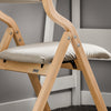 SoBuy FST40-HGx2 Chaises Pliantes Tapissées Lot de 2, Chaise de Réunion en Bois avec Assise Rembourrée, Chaise Bureau Chaise Pliable Portable pour Cuisine, Bureau, Salon, Économie d'Espace Gris Clair