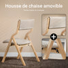 SoBuy FST40-HGx2 Chaises Pliantes Tapissées Lot de 2, Chaise de Réunion en Bois avec Assise Rembourrée, Chaise Bureau Chaise Pliable Portable pour Cuisine, Bureau, Salon, Économie d'Espace Gris Clair