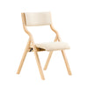 SoBuy FST40-W Chaises Pliantes Tapissées Confortables, Chaise de Réunion en Bois avec Assise Rembourrée, Chaise Pliable Portable pour Cuisine, Bureau, Salon, Léger, Économie d'Espace, Blanc