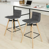 SoBuy FST45-DG Tabouret de bar cuisine rotatif à 360° avec dossier et repose-pieds