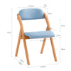 SoBuy FST92-BL Chaise Pliante Bois Rembourrée Ergonomique - Chaise de Cuisine et de Bureau Compacte pour Salle à Manger ou Salon, pour Petits Espaces, Bleu