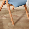 SoBuy FST92-BL Chaise Pliante Bois Rembourrée Ergonomique - Chaise de Cuisine et de Bureau Compacte pour Salle à Manger ou Salon, pour Petits Espaces, Bleu